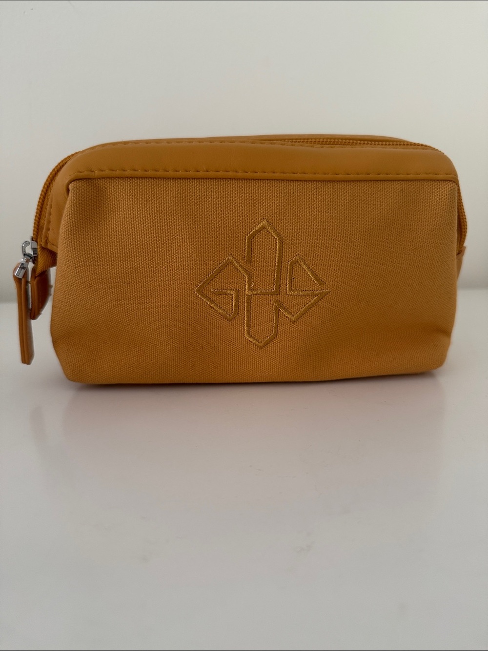 Ettinger London Mustard Yellow Canvas Cosmetic Pouch